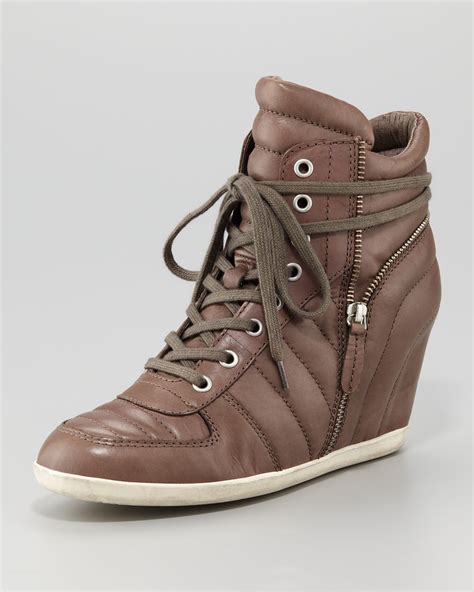 high fashion wedge sneakers.